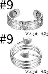 MagEnergy Copper Rings for Women for Arthritis 99.9% Pure Copper Lymph Detox Magnetic Therapy Rings for Finger Joint Pain Jewelry Gift(4pcs)