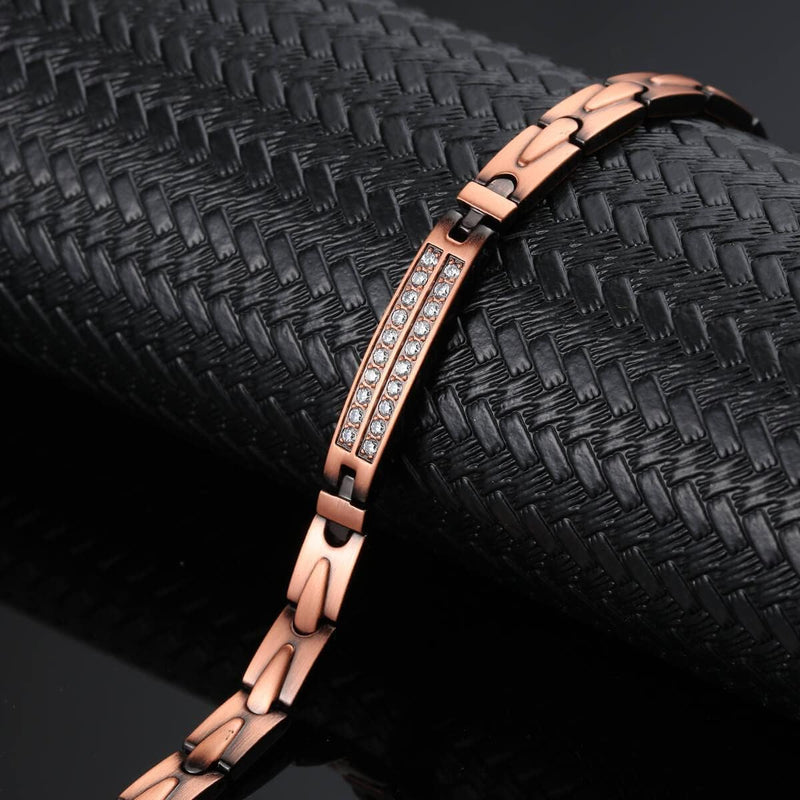 BioMag Copper Bracelets for Women, Copper Magnetic Bracelets with 3500Gauss Magnets,Adjustable Link Bracelet Jewelry Gift