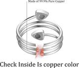 MagEnergy Copper Rings for Women for Arthritis 99.9% Pure Copper Lymph Detox Magnetic Therapy Rings for Finger Joint Pain Jewelry Gift(2pcs)