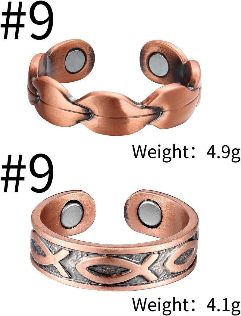 MagEnergy Copper Bracelets for Women 99.9% Pure Copper Magnetic Bracelet Adjustable Bangle Gift Box