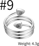 MagEnergy Copper Rings for Women, Magnetic Therapy for Arthritis and Joint Pain, 99.9% Pure Copper with Magnets Adjustable Ring for Fingers Thumb-3PCS