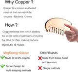 MagEnergy Gua Sha Tool Pure Copper Scraping Back Massager Guasha Board for Neck and Body Skin Care Tool Special Gifts for Grandparents Parents Friends (Copper 1)