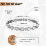 MagEnergy Titanium Steel Bracelets Crystal Magnetic Bracelet for Women Mom Mother Thanksgiving Day Christmas Gift (Silver)