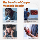 MagEnergy Copper Bracelets for Women for Pain Relief, Magnetic Pure Copper Bracelet Ring Set with 3500 Gauss Magnets, Adjustable Copper Health Jewelry Gifts