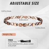 MagEnergy Pure Copper Magnetic Bracelet for Women Copper Wristband with 3500 Gauss Magnets Adjustable Jewelry Gifts (Copper Cross)
