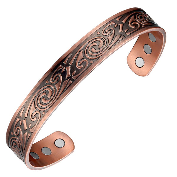 Viking Bracelets For Men 6.7inches Adjustable Cuff Copper Bracelet