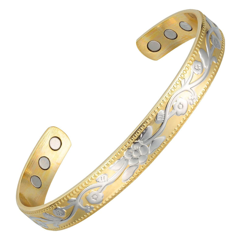 Copper Bracelet For Women Flower Design CBG224