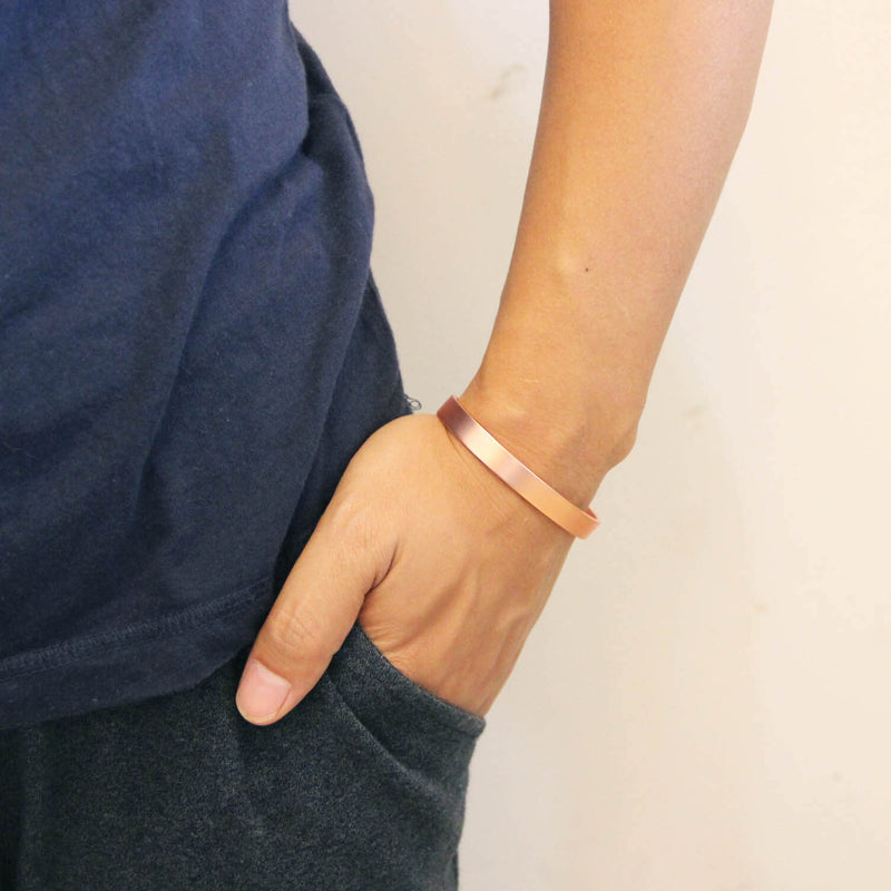 Copper Bracelet For Men and Women Plain Style-CBG024