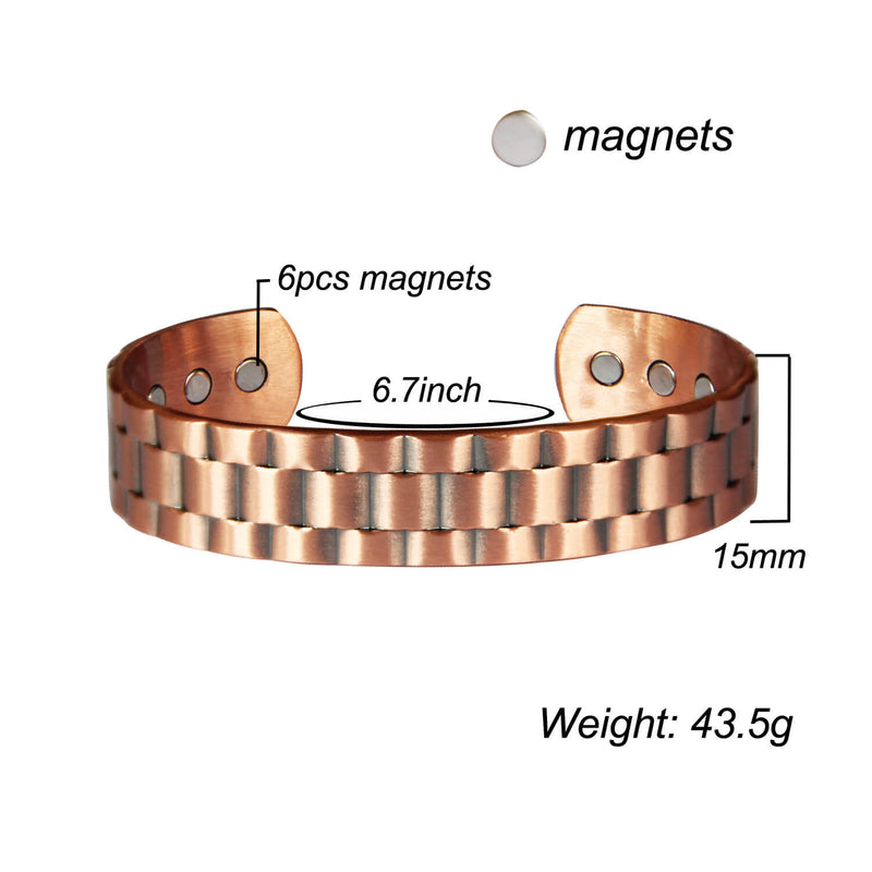 Copper Bracelet For Men Magnetic Therapy For Arthritis-CBG253