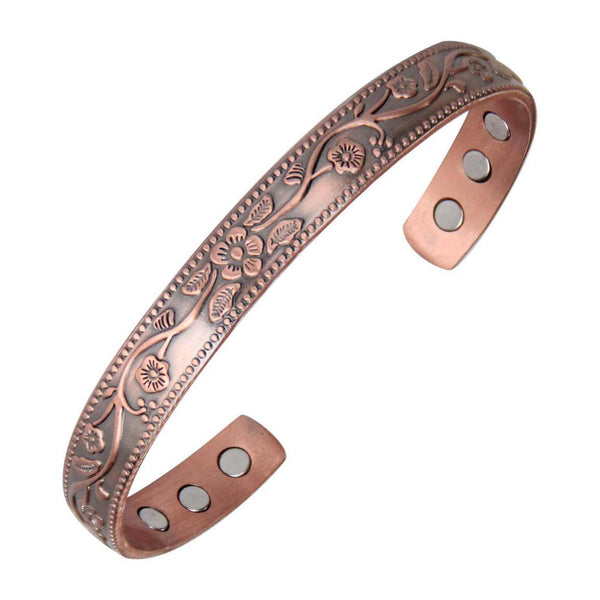 Copper Bracelet For Women Flower Design CBG224
