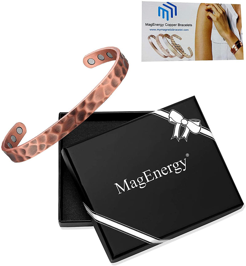 Hammered Copper Bracelet for Women and Men