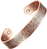 Magnetic Copper Bracelet for Men Arthritis Carpal Tunnel Viking Bracelet 7.5inch Adjustable
