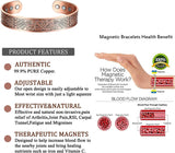 Magnetic Copper Bracelet for Men Arthritis Carpal Tunnel Viking Bracelet 7.5inch Adjustable