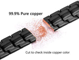 Mens Copper Bracelets 8.5" Link Adjustable Double Raw 3000Gauss Magnets Pain Relief for Arthritis and Carpal Tunnel Migraines Tennis Elbow