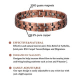 Mens Copper Bracelet For Arthritis With Magnetic Therapy CB002